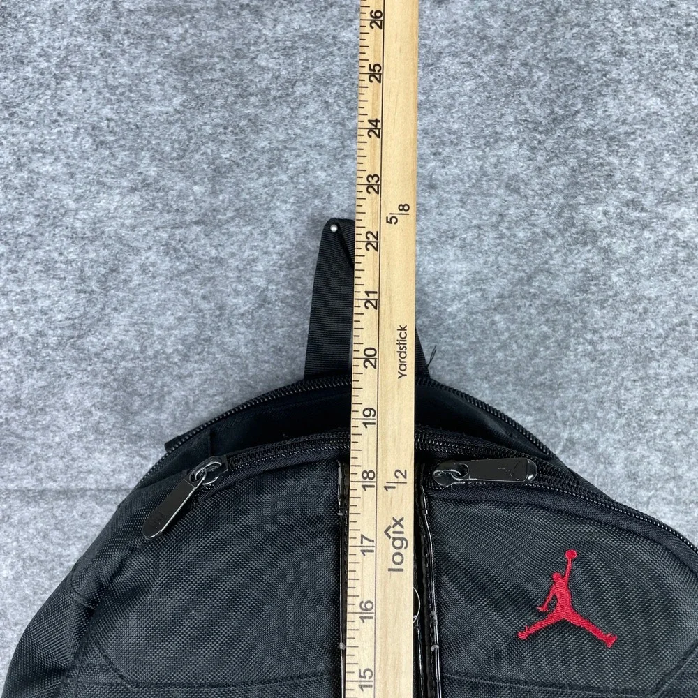 Jordan Backpack Mens OS Black Red Jumpman Multi Pocket School Travel Bag 2009
